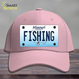 Fishing Missouri Novelty License Plate Hat Cotton / Pink