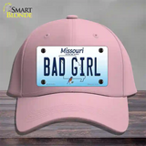 Bad Girl Missouri Novelty License Plate Hat Cotton / Pink