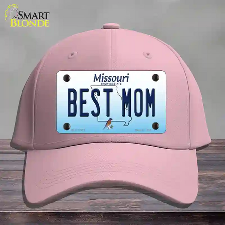 Best Mom Missouri Novelty License Plate Hat Cotton / Pink