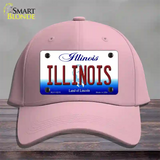 Illinois Land of Lincoln Novelty License Plate Hat Cotton / Pink