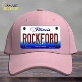 Rockford Illinois Novelty License Plate Hat Cotton / Pink