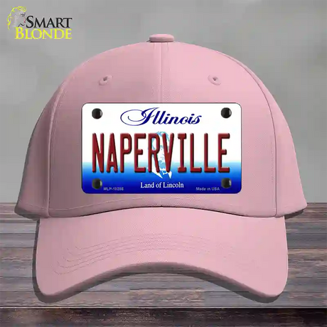 Naperville Illinois Novelty License Plate Hat Cotton / Pink