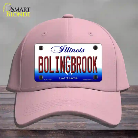 Bolingbrook Illinois Novelty License Plate Hat Cotton / Pink