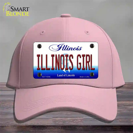 Illinois Girl Illinois Novelty License Plate Hat Cotton / Pink