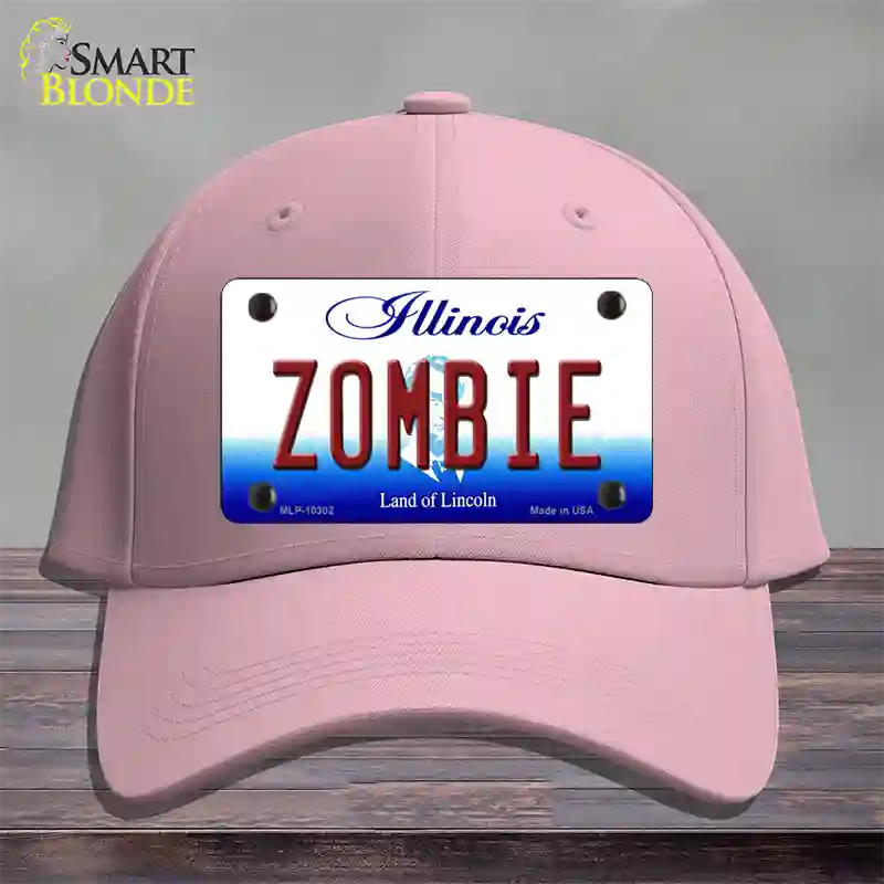 Zombie Illinois Novelty License Plate Hat Cotton / Pink