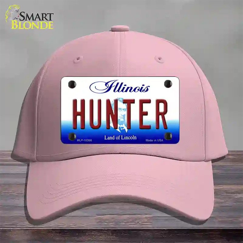 Hunter Illinois Novelty License Plate Hat Cotton / Pink