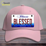 Blessed Illinois Novelty License Plate Hat Cotton / Pink