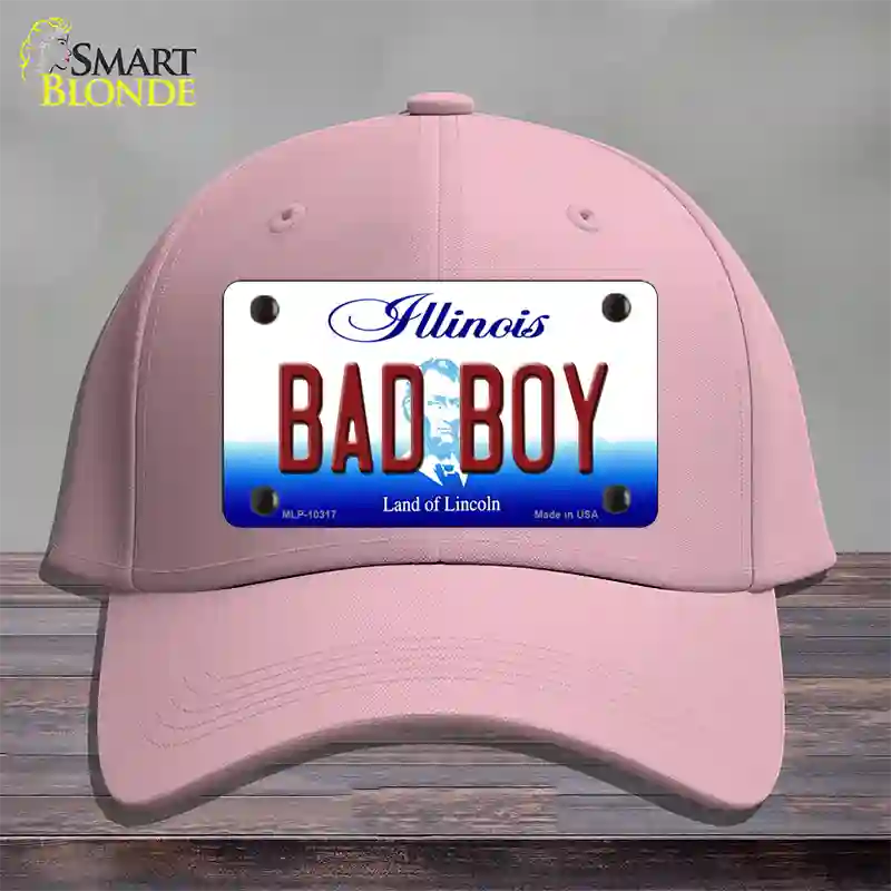 Bad Boy Illinois Novelty License Plate Hat Cotton / Pink