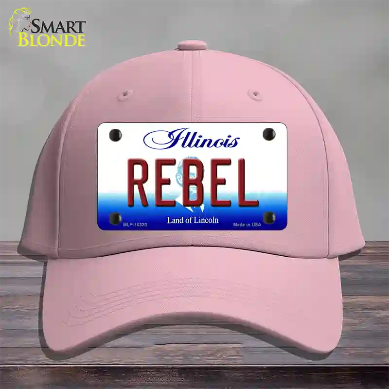 Rebel Illinois Novelty License Plate Hat Cotton / Pink