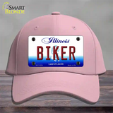 Biker Illinois Novelty License Plate Hat Cotton / Pink