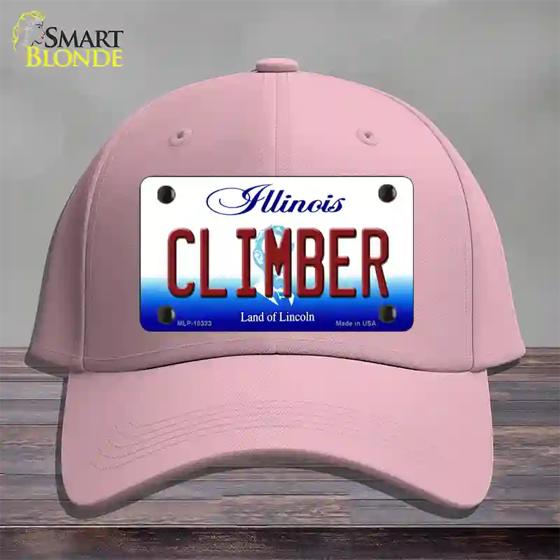 Climber Illinois Novelty License Plate Hat Cotton / Pink