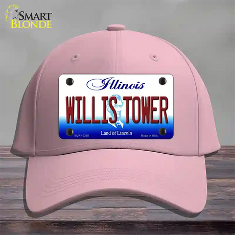 Willis Tower Illinois Novelty License Plate Hat Cotton / Pink