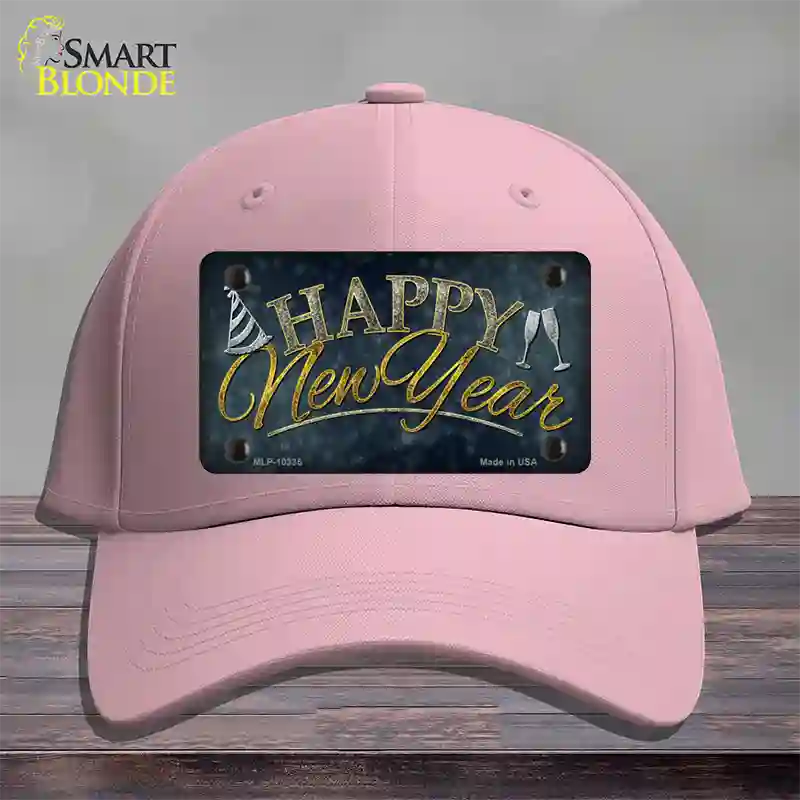 Happy New Year Novelty License Plate Hat Cotton / Pink