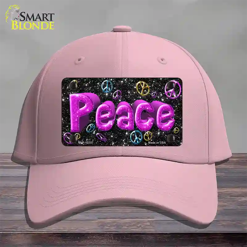 Peace Novelty License Plate Hat Cotton / Pink