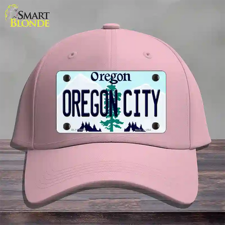 Oregon City Oregon Novelty License Plate Hat Cotton / Pink