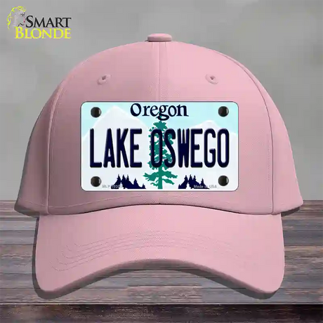 Lake Oswego Oregon Novelty License Plate Hat Cotton / Pink