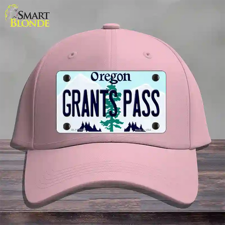 Grants Pass Oregon Novelty License Plate Hat Cotton / Pink