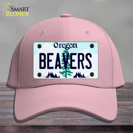 Beavers Oregon Novelty License Plate Hat Cotton / Pink