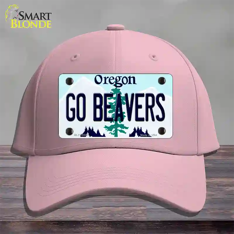 Go Beavers Oregon Novelty License Plate Hat Cotton / Pink