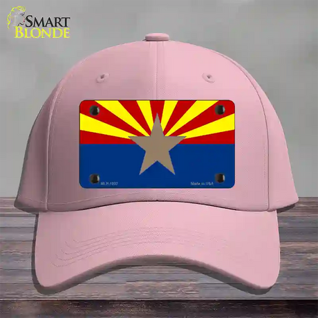 Arizona Big Star State Flag Novelty License Plate Hat Cotton / Pink