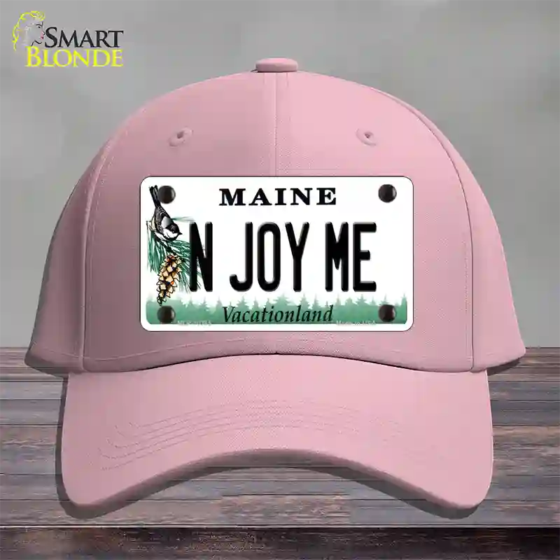 N Joy ME Maine Novelty License Plate Hat Cotton / Pink