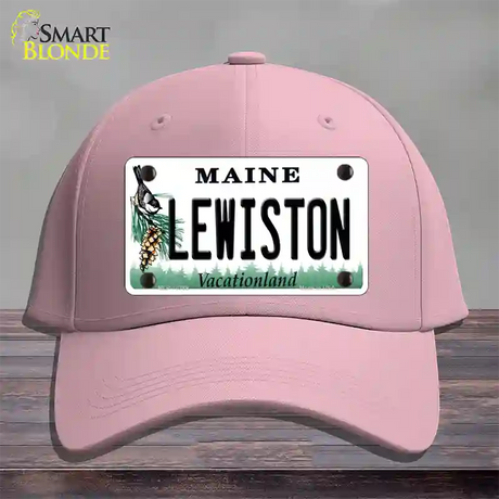 Lewiston Maine Novelty License Plate Hat Cotton / Pink