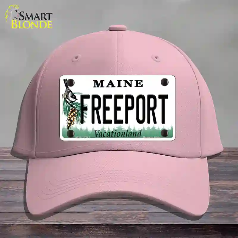 Freeport Maine Novelty License Plate Hat Cotton / Pink