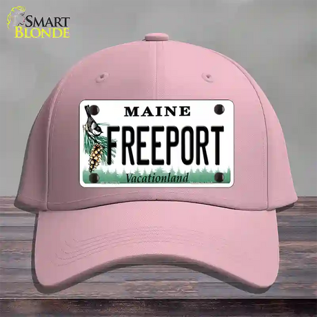 Freeport Maine Novelty License Plate Hat Cotton / Pink