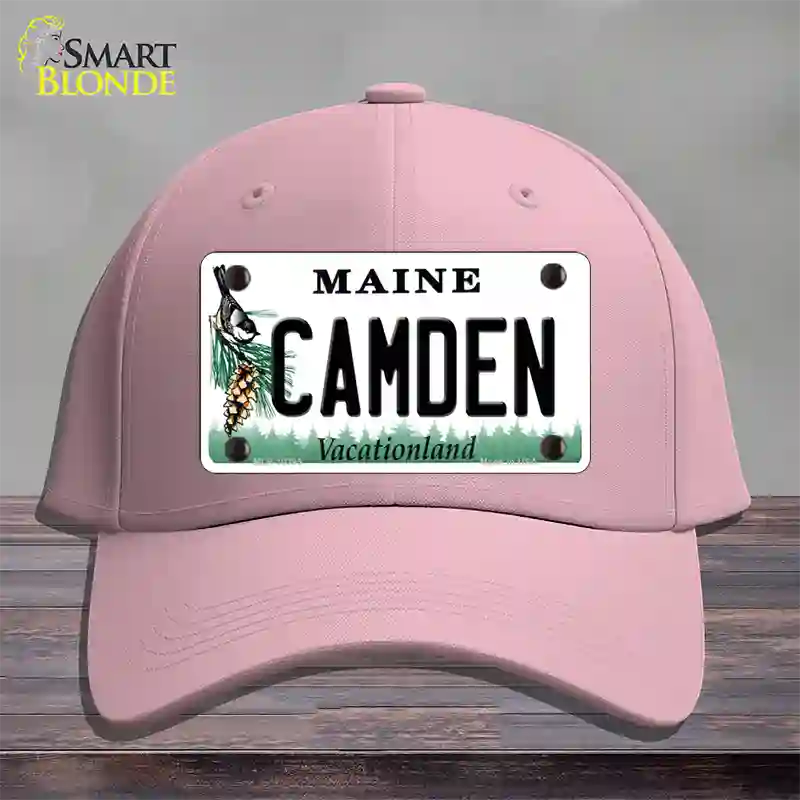 Camden Maine Novelty License Plate Hat Cotton / Pink