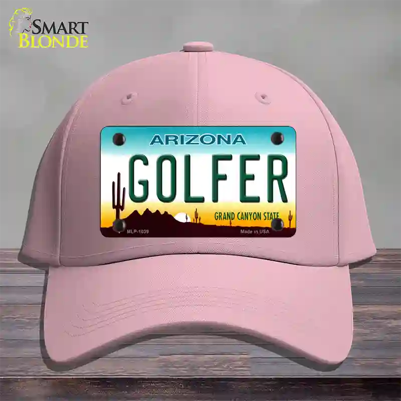 Golfer Arizona Novelty License Plate Hat Cotton / Pink