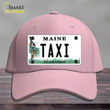 Taxi Maine Novelty License Plate Hat Cotton / Pink