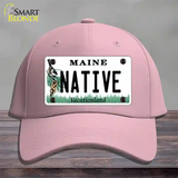 Native Maine Novelty License Plate Hat Cotton / Pink