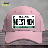 Best Mom Maine Novelty License Plate Hat Cotton / Pink