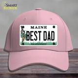 Best Dad Maine Novelty License Plate Hat Cotton / Pink