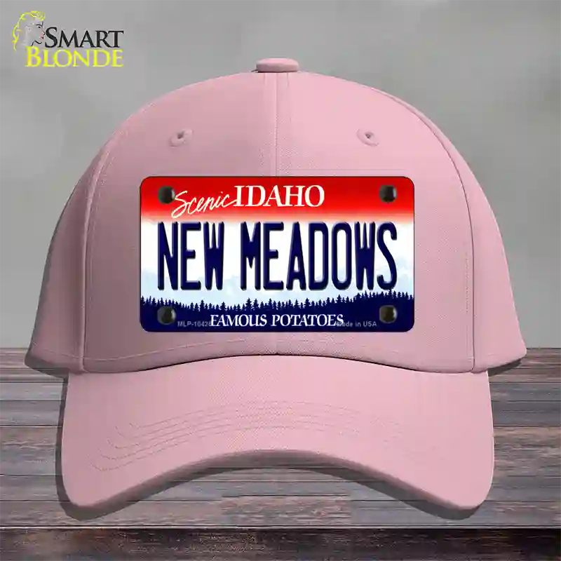 New Meadows Idaho Novelty License Plate Hat Cotton / Pink