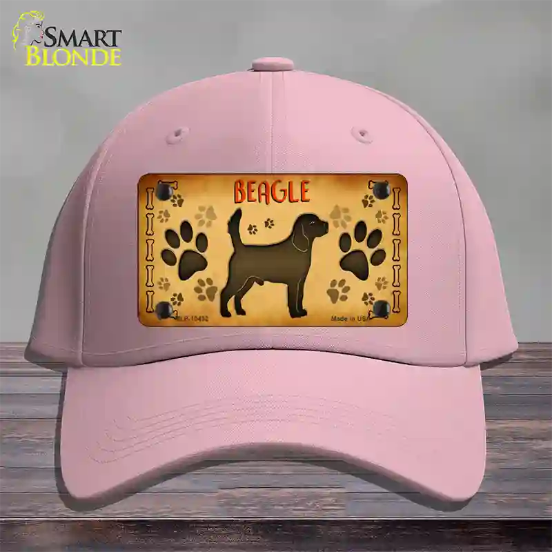 Beagle Novelty License Plate Hat Cotton / Pink