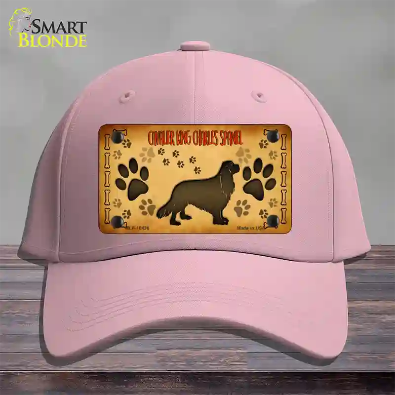 Cavalier King Charles Spaniel Novelty License Plate Hat Cotton / Pink