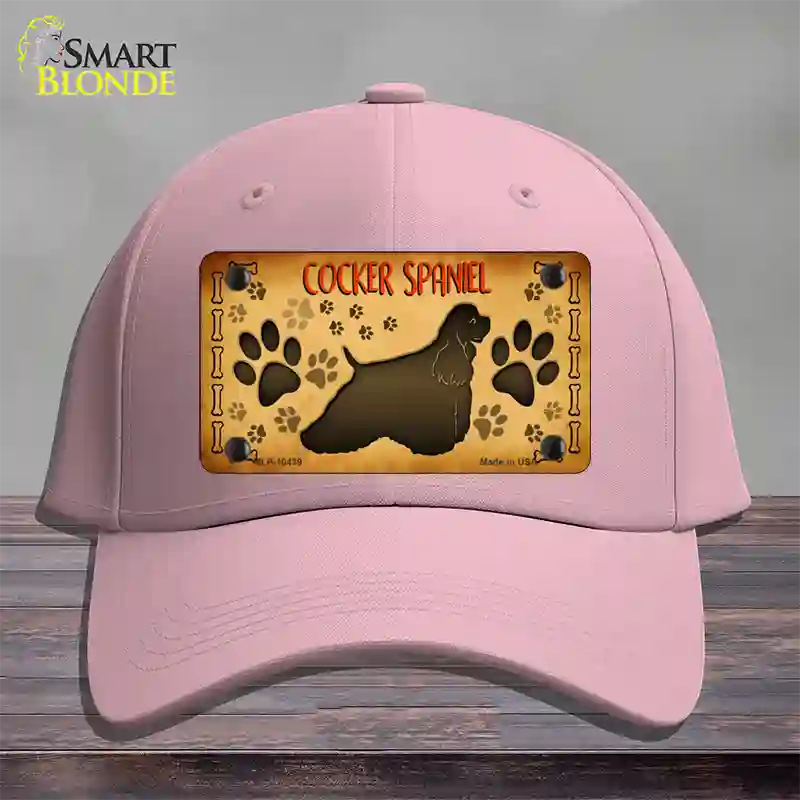 Cocker Spaniel Novelty License Plate Hat Cotton / Pink