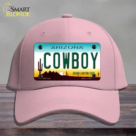 Cowboy Arizona Novelty License Plate Hat Cotton / Pink