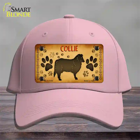 Collie Novelty License Plate Hat Cotton / Pink