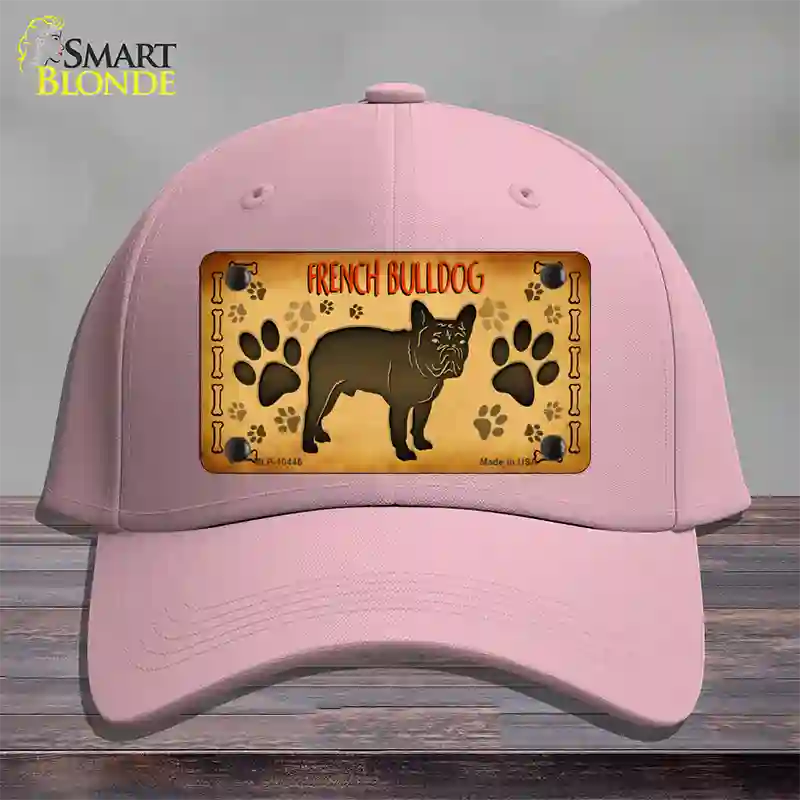 French Bulldog Novelty License Plate Hat Cotton / Pink