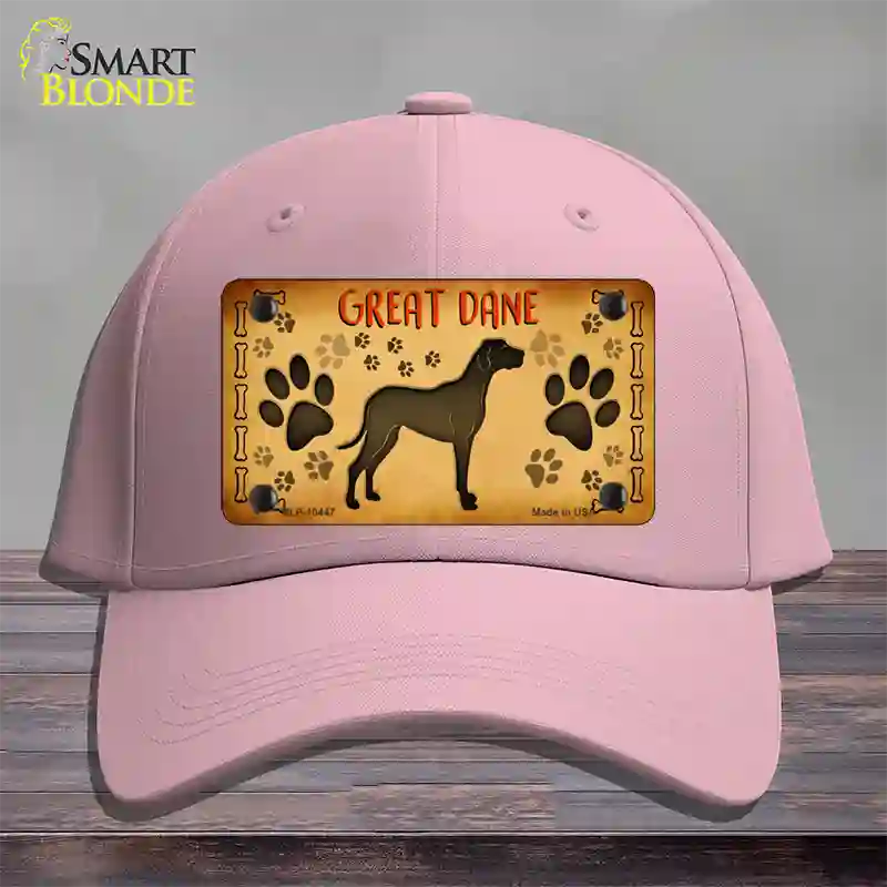 Great Dane Novelty License Plate Hat Cotton / Pink