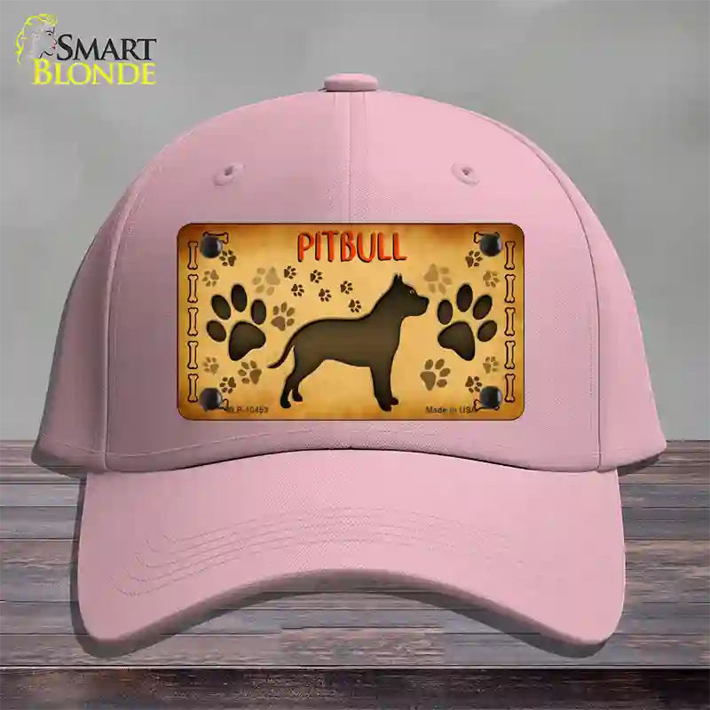 Pitbull Novelty License Plate Hat Cotton / Pink