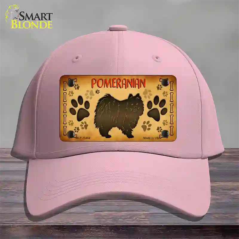 Pomeranian Novelty License Plate Hat Cotton / Pink