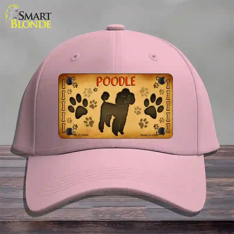 Poodle Novelty License Plate Hat Cotton / Pink