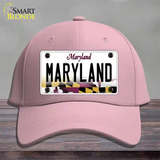 Maryland State MD Novelty License Plate Hat Cotton / Pink