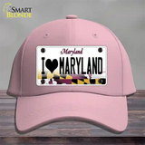 I Love Maryland Novelty License Plate Hat Cotton / Pink