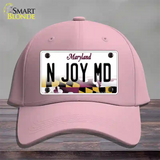 N Joy MD Maryland Novelty License Plate Hat Cotton / Pink