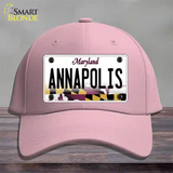 Annapolis Maryland Novelty License Plate Hat Cotton / Pink