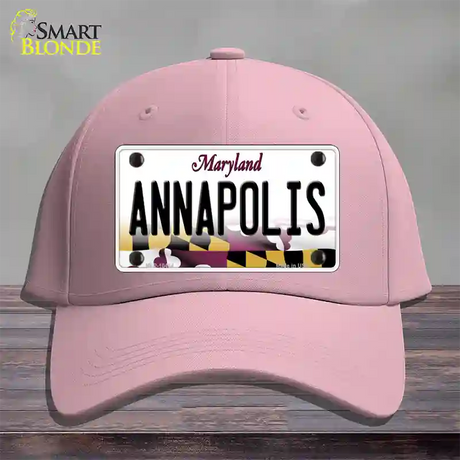 Annapolis Maryland Novelty License Plate Hat Cotton / Pink